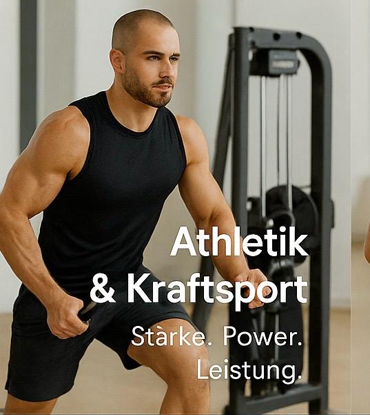 Ahtletik und Kraftsport Mann trainiert